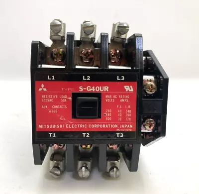 Mitsubishi S-G4OUR Contactor 600VAC 50A Excellent Condition! • $34.99