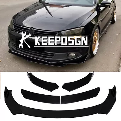 $56.76 • Buy For VW Jetta MK5 MK6 MK7 Front Bumper Lip Splitter Spoiler Under Chin Body Kit
