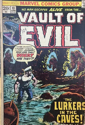 VAULT OF EVIL #10 (Marvel Comics 1974) Bronze Age Horror Lower Grade (box31) • $3.50