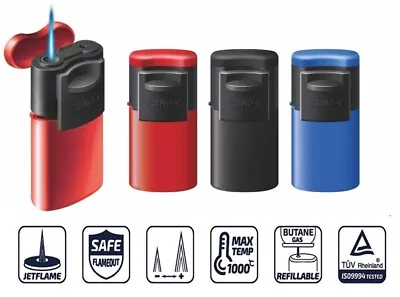 £4.49 • Buy Rubber Slider Jet Flame Lighter Zenga Windproof Refillable Innovative Lighters