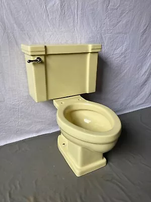 Vtg Mid Century Manchu Yellow Porcelain Toilet Old Standard Bath We Ship 558-23E • $795