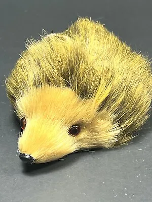 Faux Fur Over Plastic Mold Ornament Hedgehog Figure • $15