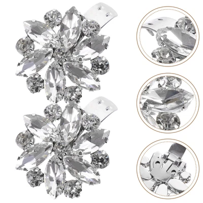 £4.19 • Buy  2 Pcs Crystal Flower Shoe Clips Wedding Shoe Buckle Decorative Shoe Charm