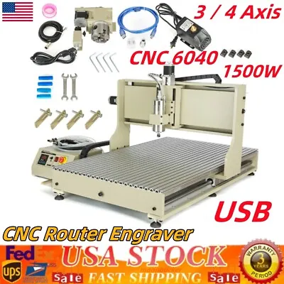 USB 3 Axis/4Axis/5Axis CNC 6040 Router Desktop Engraver 3D Cut Drilling Machine • $1199
