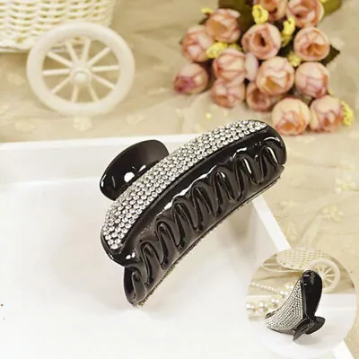 £1.54 • Buy Large Vintage Diamante Hair Clip Claw Grip Colour  Clamp Bull Butterfly Plastic