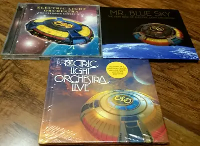 Elo Electric Light Orchestra 3 Cd Lot Live Mr Blue Sky Best Of Ultimate Col Vgc • $20