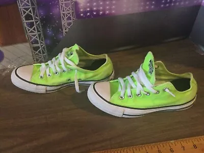 Original Converse Chuck Taylor Unisex-m-6 & W-8 Neon Lime Green Shoes Nice • $25