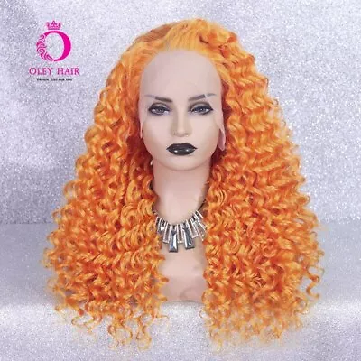 Black Lace Wig Curly Synthetic Lace Front Wig Long Glueless Cosplay Wigs  • $79.50