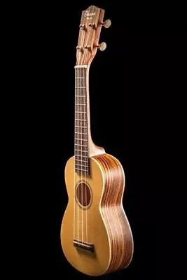 Ohana SK-22Z Solid Spruce Top Zebrawood Body Soprano Ukulele +Free Gig Bag-BLEM • $119.95