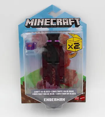 Minecraft Craft-A-Block ENDERMAN Action Figure Mattel New 4.5  Toy • $12.59