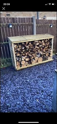 Handmade Wood Log Store Outdoor Garden 4ft X 3ft X 18” • £95