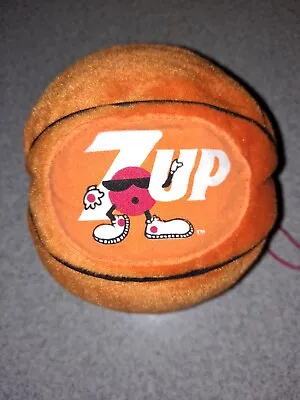 7UP Soda Pop Inside-Out Basketball And Spot Plush Zippered Window Cling 1980's • $5.49