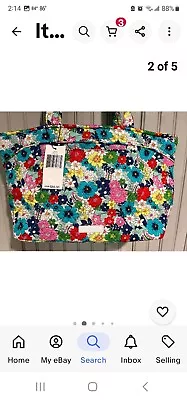 Vera Bradley Far Out Floral Mandy Shoulder Bag Purse Tote • $50