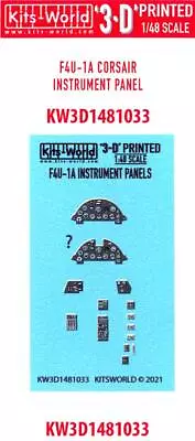 Kits World Decals 1/48 3D Decals VOUGHT F4U-1A CORSAIR INSTRUMENT PANEL • $9.99