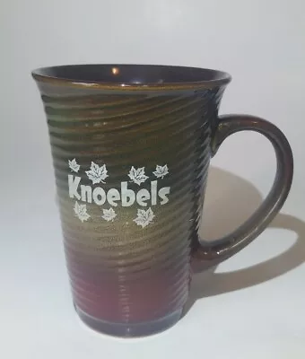 Knoebels Amusement Park Elysburg PA Brown Ribbed Ceramic Mug Coffee Tea Cup • $9.99