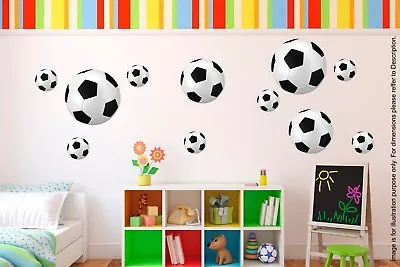 20 Football Sport Balls Stickers Children Decals For Wall Child Room Decoration • £2.99