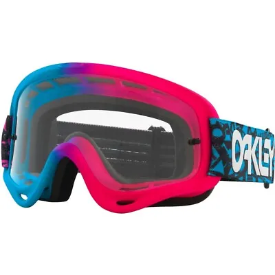 Oakley O-frame Mx Heritage Collage Goggles Pink & Blue Oo7029-80 • $49