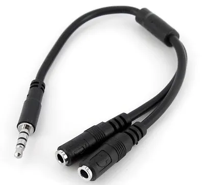 3.5mm 4 Pin To 2x 3 Pin 3.5mm Headset Splitter Adapter M/F M-F YHSMFF • $5