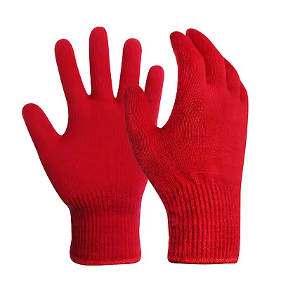 EvridWear Men Women Merino Wool Knit Liner Gloves Finger/Fingerless/Touchscreen • $12.99