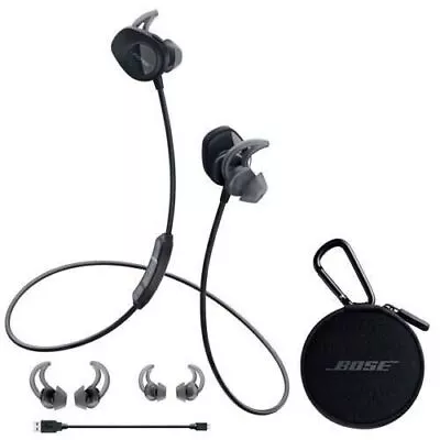 Bose Earphones SoundSport Wireless Bluetooth In Ear Headphones Black • $38.99