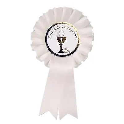 White Rosette Badge First Holy Communion C1905 • £4.51
