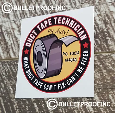 Duct Tape Technician Decal Sticker Retro Hot Rod Rat Rod Vintage Stickers • $5.50