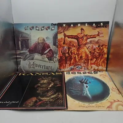 Lot Of 4 Vintage Kansas Vinyl Records 70s Leftoverture Masque Point Of Return • $34.95