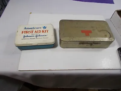 2 Vintage Johnson & Johnson First Aid Kit &TABLOID BOX • $12