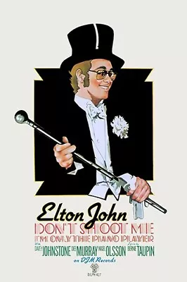 Elton John 1973 UK Promo Poster Print • $19.99