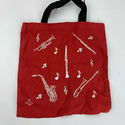 Albert Elovitz Musical Instruments Vintage Tote Bag 1988 13  X 13  Handbag • $19.99