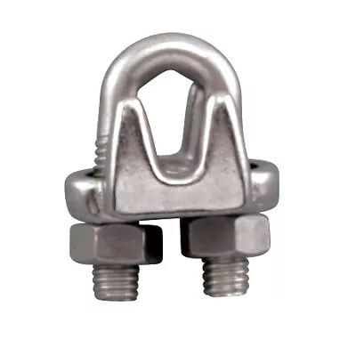 Stainless Wire Rope Cable Clip Wire Rope Clipfs Style 3/16  316 Ss • $2.56