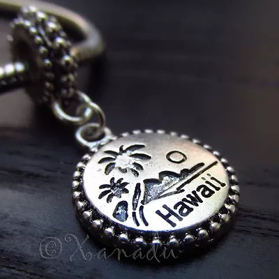 $4.99 • Buy Hawaii Palm Tree European Charm Pendant Bead For All European Charm Bracelets
