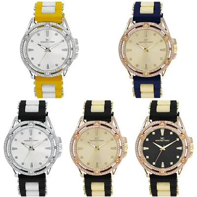 48mm Montres Carlo Luxury Fashion Silicone Band Stones Sports Dress Men's Watch • $18.90
