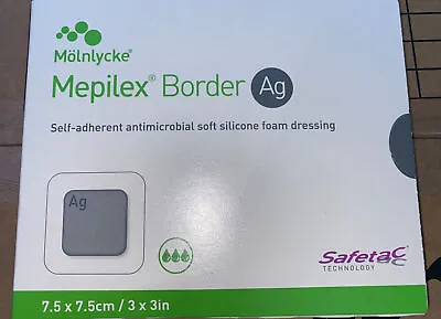 Mepilex Border AG  Self Adherent Dressing 3x3     395290 • $39.98