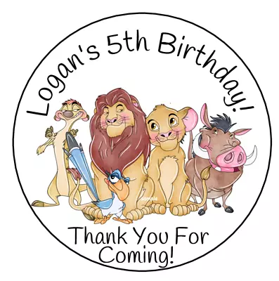 $3.99 • Buy 12 Personalized Lion King Birthday Party Stickers Favors Labels Tags 2.5  Custom