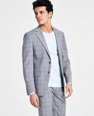 Calvin Klein Men's Slim-Fit Wool Stretch Suit Jacket Light Grey 42L • $65.33