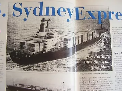 Original Model Boat Plans 2000 Sydney Express Container Ship Parts 1 And 2 • $12.62