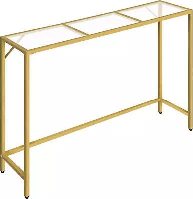 Console Table 40.2” Modern Sofa Table Tempered Glass Hallway Table • $57.32