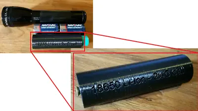 18650 Li-Ion 2C-Cell Maglite Adapter - Flashlight - Nerf Blaster • $7.50