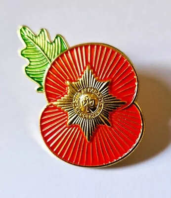 £5 • Buy Enamel Irish Guards Lapel Poppy Badge. One Only