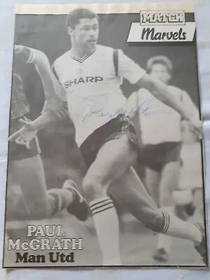 PAUL McGRATH - Manchester United Hand Signed Autograph B/w Picture .... • £3.99