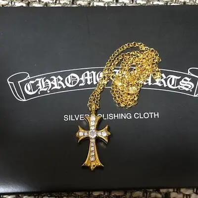 CHROME HEARTS 22k TINYFATCROSS Diamond CH Chain • $1735.12