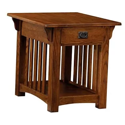 Leick Furniture Mission Drawer Solid Ash And Oak Veneers 22 Russet End Table • $287.18