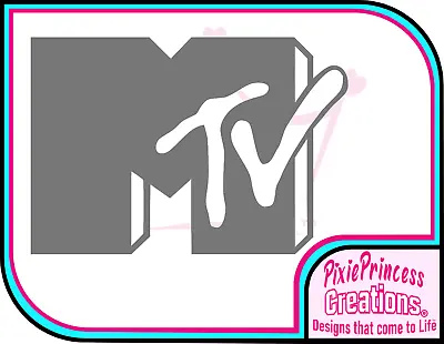 MTV A Music Television Rock Vinyl Sticker Wall Art Room Home Laptop Car Decal • £3.35