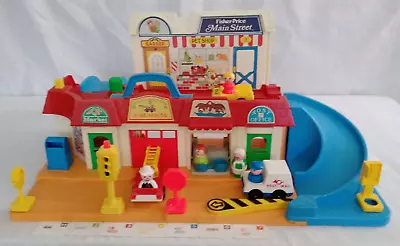 Fisher Price Vintage Little People #2500 Main Street COMPLETE  24 Pieces FPB021 • $148.45