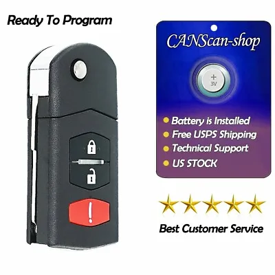 For 2011 2012 2013 2014 2015 Mazda 2  3 5 CX-9 Keyless Entry Flip Key Remote Fob • $15.51