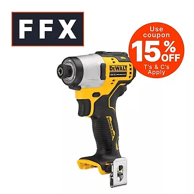 Dewalt DCF801N 12v XR Brushless Sub-Compact Impact Driver Bare Unit 1/4  • £58.50