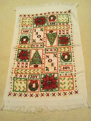 Vintage Christmas Kitchen Towel 1990s Joy & Noel  • $3.50