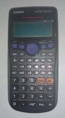 Casio Fx-82AU Plus II 2nd Edition Calculator With Cover Tested And Working Black • $27.95