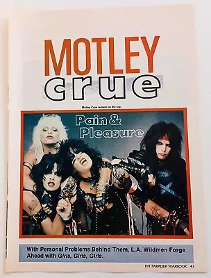 Motley Crue Pain & Pleasure~orig 1987 Poster~vtg Print Magazine Pinup Clipping • $14.99